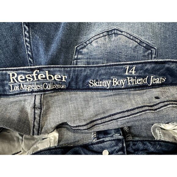 Resfeber Los Angeles Collection Skinny Boyfriend Jeans Size 14 - Picture 4 of 5